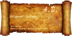 Aigner Dalma névjegykártya